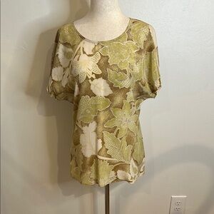 MAXMARA BOTANICAL PRINT SILK
BLOUSE SIZE 6 100% SILK MADE IN ITALY
